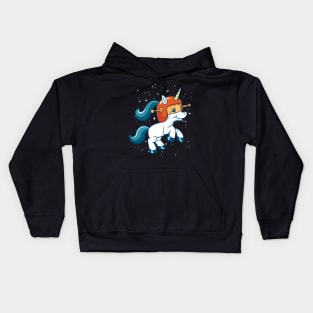 Space unicorn gift idea Kids Hoodie